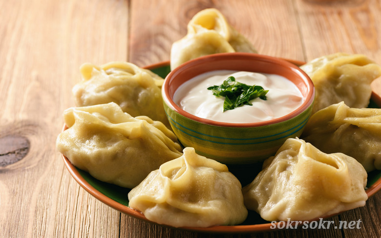 Манты с картофелем и тыквой