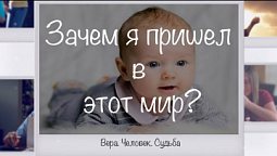 Зачем я пришел в этот мир | Вера. Человек. Судьба